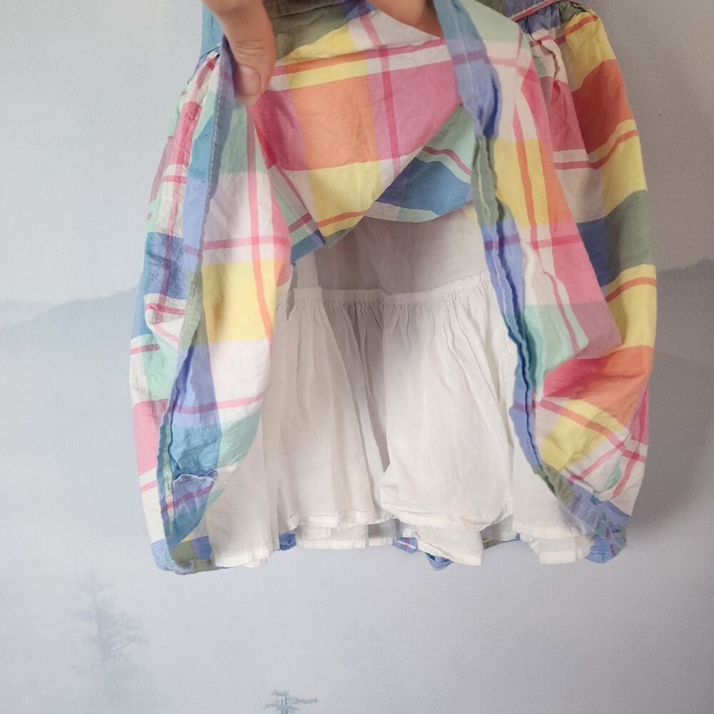 Tommy Bahama Toddler Spring / Easter Plaid Ruffle Sleeveless Dress | Girls US 5 - Picture 6 of 8